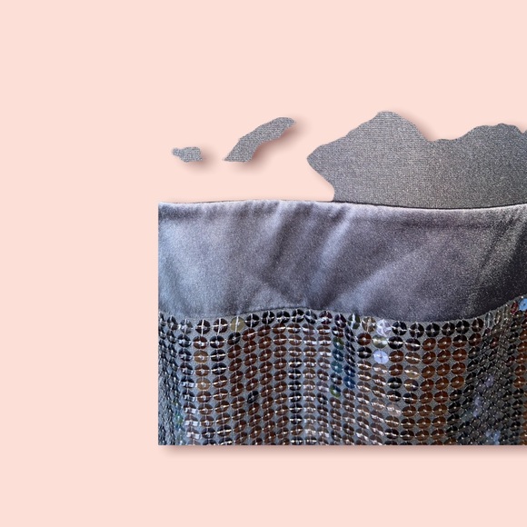 Ann Taylor Loft dress size 10 Black stretch sequins Cocktail Party dress - Picture 5 of 5